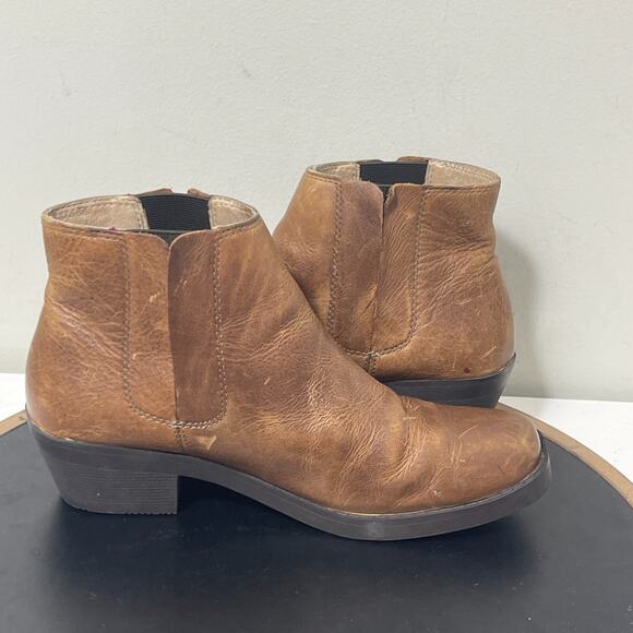 BOGS Gretchen Chelsea Boots Women 8 Brown Leather Waterproof Ankle Bootiesโ - Picture 7 of 11